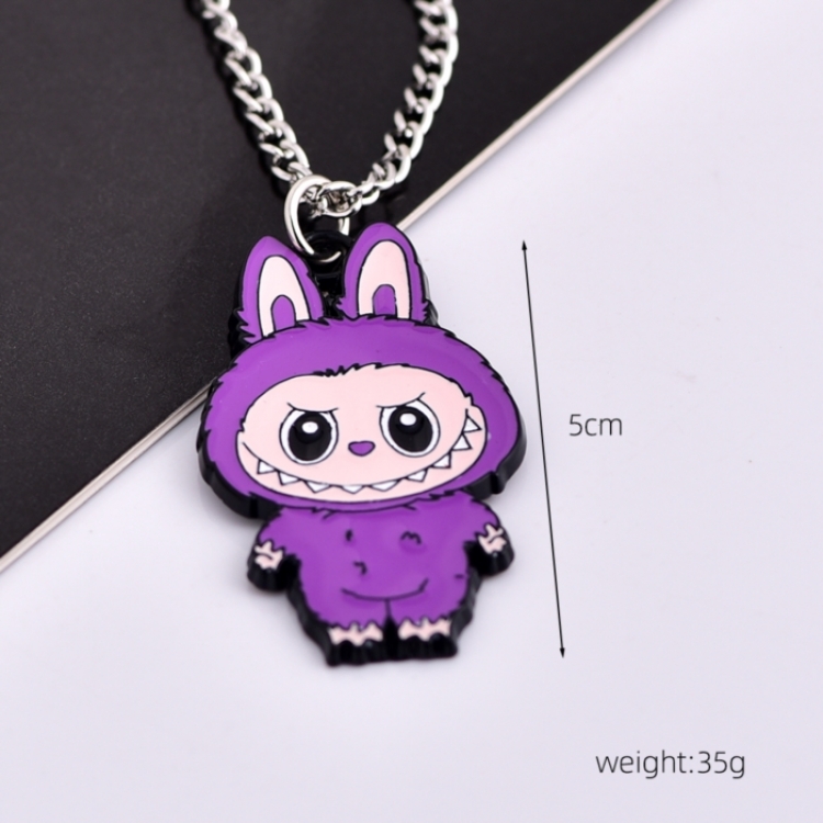 LABUBU Anime cartoon metal necklace pendant price for 5 pcs 