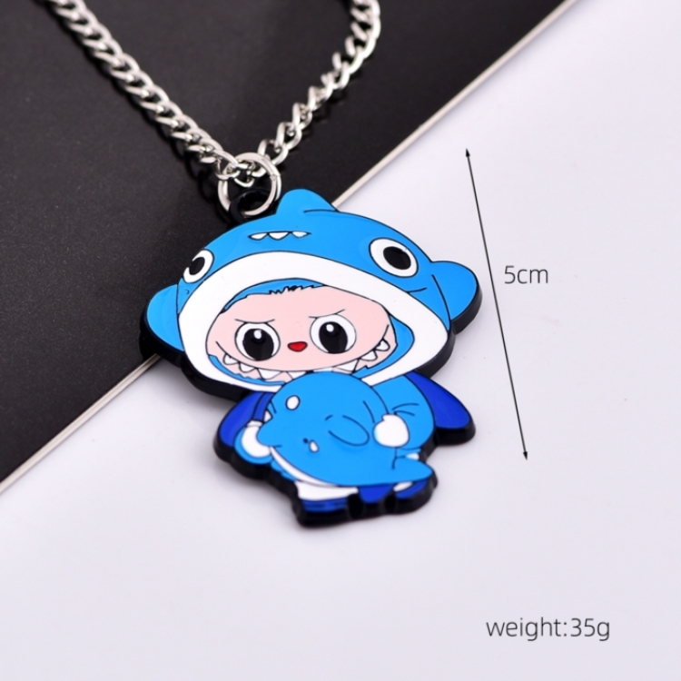 LABUBU Anime cartoon metal necklace pendant price for 5 pcs 