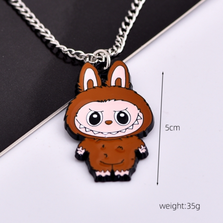 LABUBU Anime cartoon metal necklace pendant price for 5 pcs