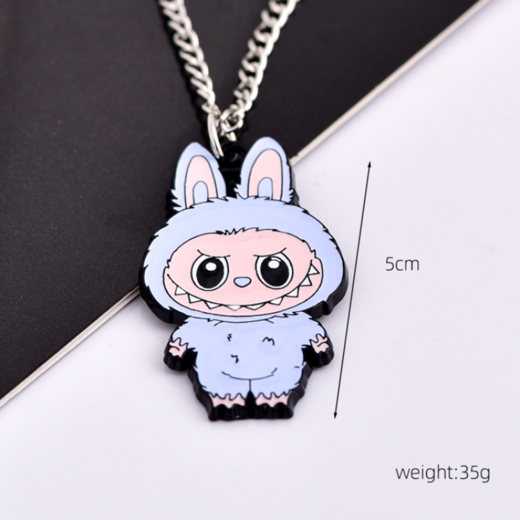 LABUBU Anime cartoon metal necklace pendant price for 5 pcs 