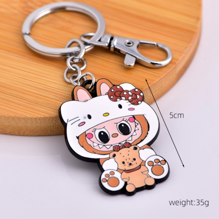 LABUBU Anime cartoon metal necklace pendant price for 5 pcs 