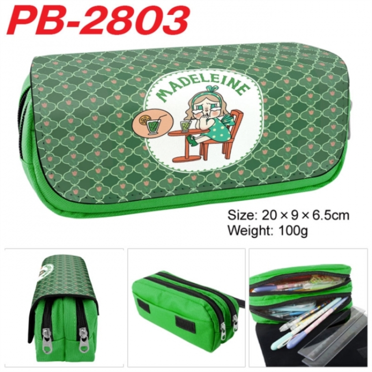 Cry Baby Anime double-layer pu leather printing pencil case 20x9x6.5cm
