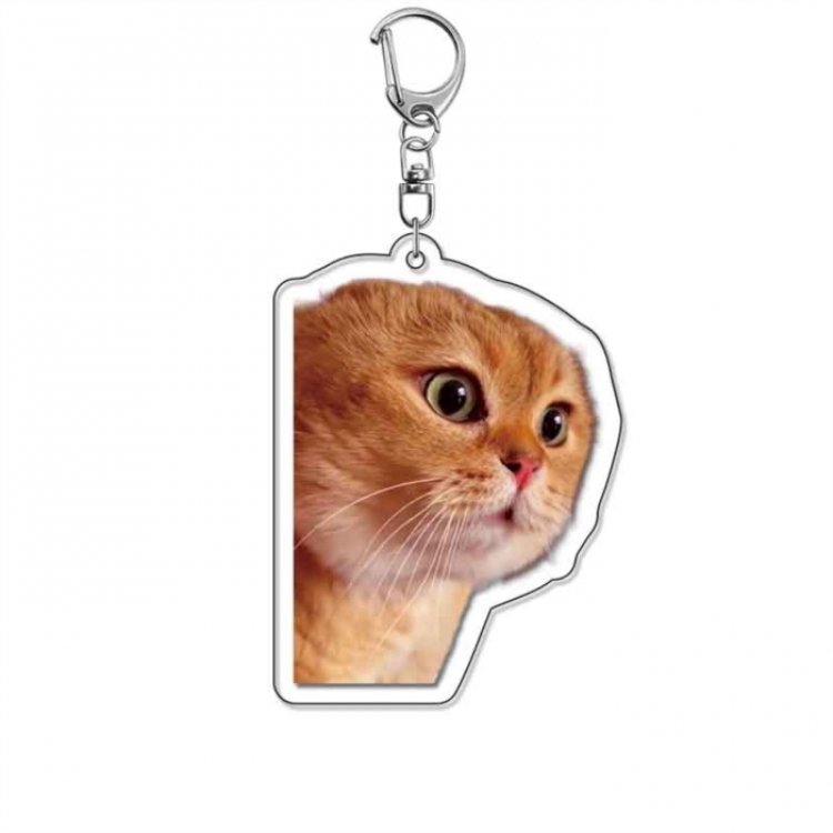 Cute Cat Emoji Anime Acrylic Keychain Charm price for 5 pcs