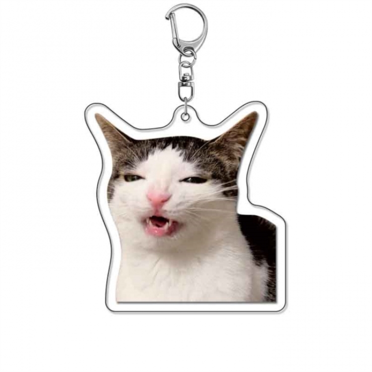 Cute Cat Emoji Anime Acrylic Keychain Charm price for 5 pcs