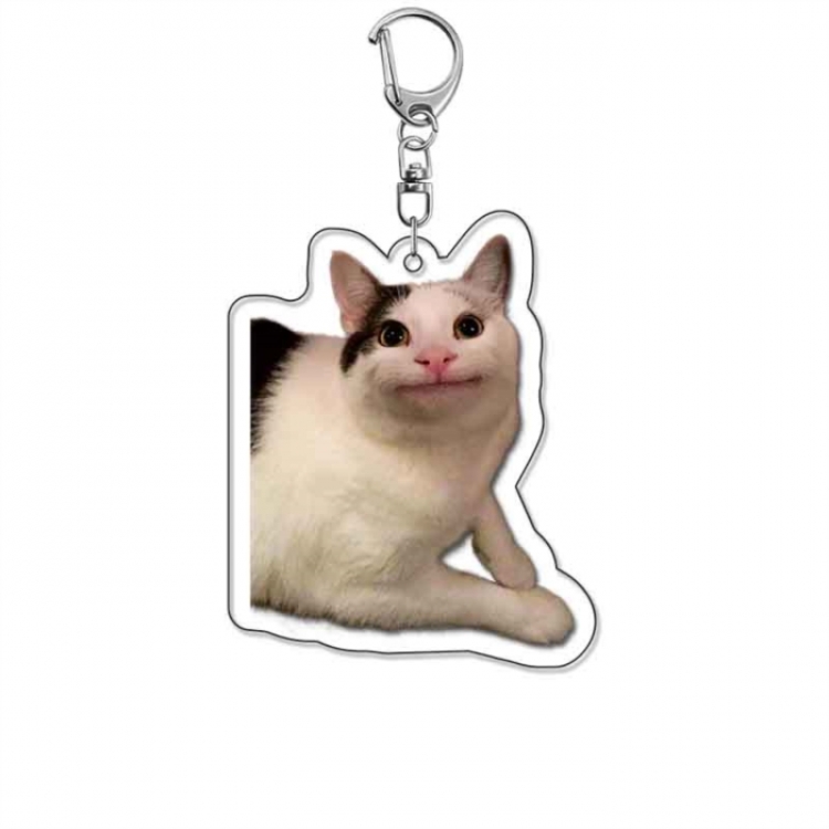 Cute Cat Emoji Anime Acrylic Keychain Charm price for 5 pcs