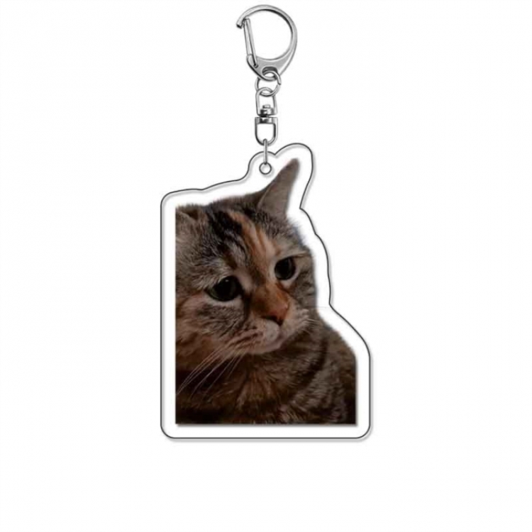 Cute Cat Emoji Anime Acrylic Keychain Charm price for 5 pcs