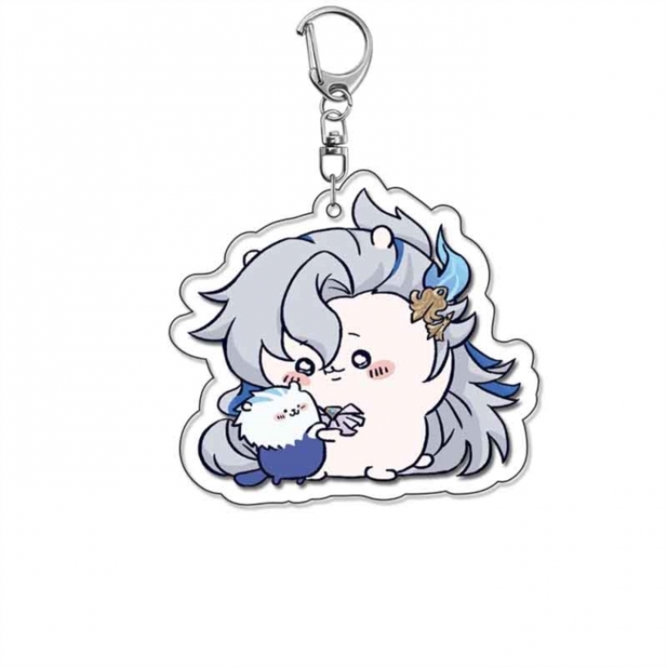 Genshin Impact Anime Acrylic Keychain Charm price for 5 pcs