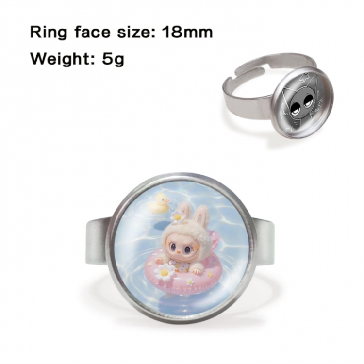 LABUBU Anime peripheral gemstone ring price for 5 pcs