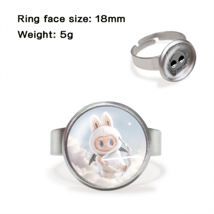 LABUBU Anime peripheral gemstone ring price for 5 pcs