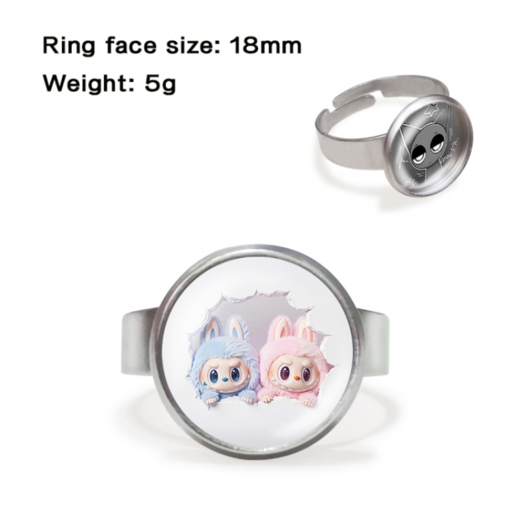 LABUBU Anime peripheral gemstone ring price for 5 pcs