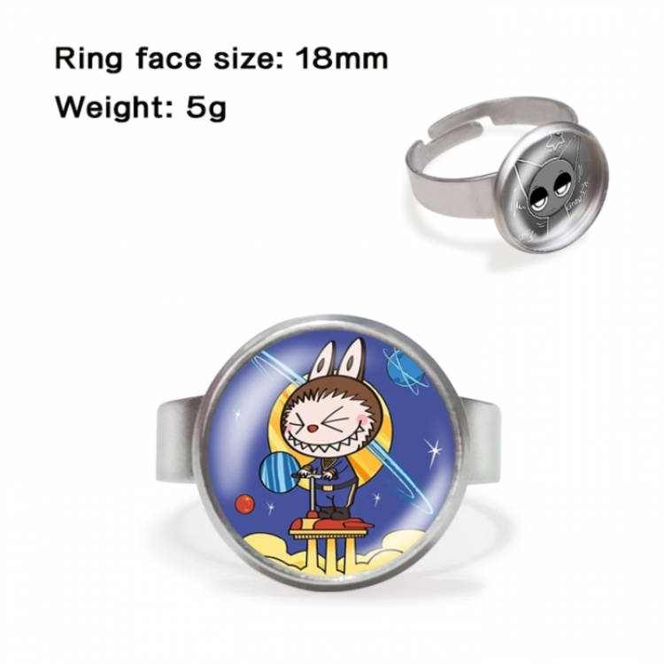 LABUBU Anime peripheral gemstone ring price for 5 pcs