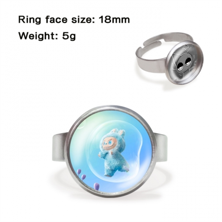 LABUBU Anime peripheral gemstone ring price for 5 pcs