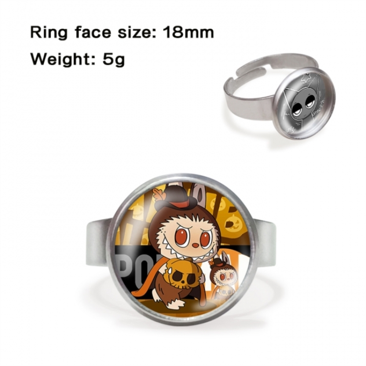 LABUBU Anime peripheral gemstone ring price for 5 pcs