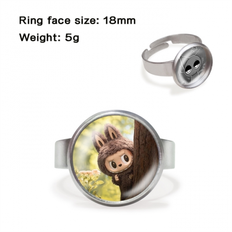 LABUBU Anime peripheral gemstone ring price for 5 pcs