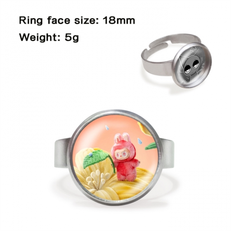 LABUBU Anime peripheral gemstone ring price for 5 pcs