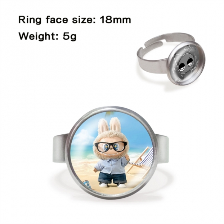 LABUBU Anime peripheral gemstone ring price for 5 pcs