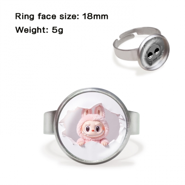 LABUBU Anime peripheral gemstone ring price for 5 pcs