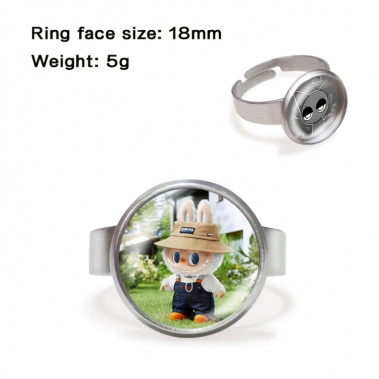 LABUBU Anime peripheral gemstone ring price for 5 pcs