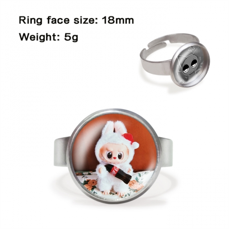 LABUBU Anime peripheral gemstone ring price for 5 pcs