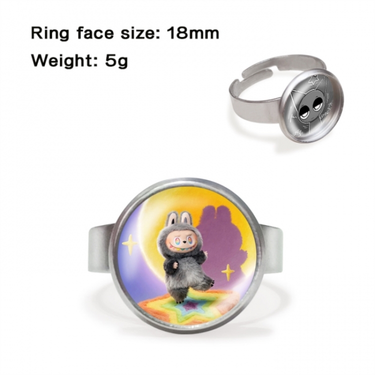 LABUBU Anime peripheral gemstone ring price for 5 pcs