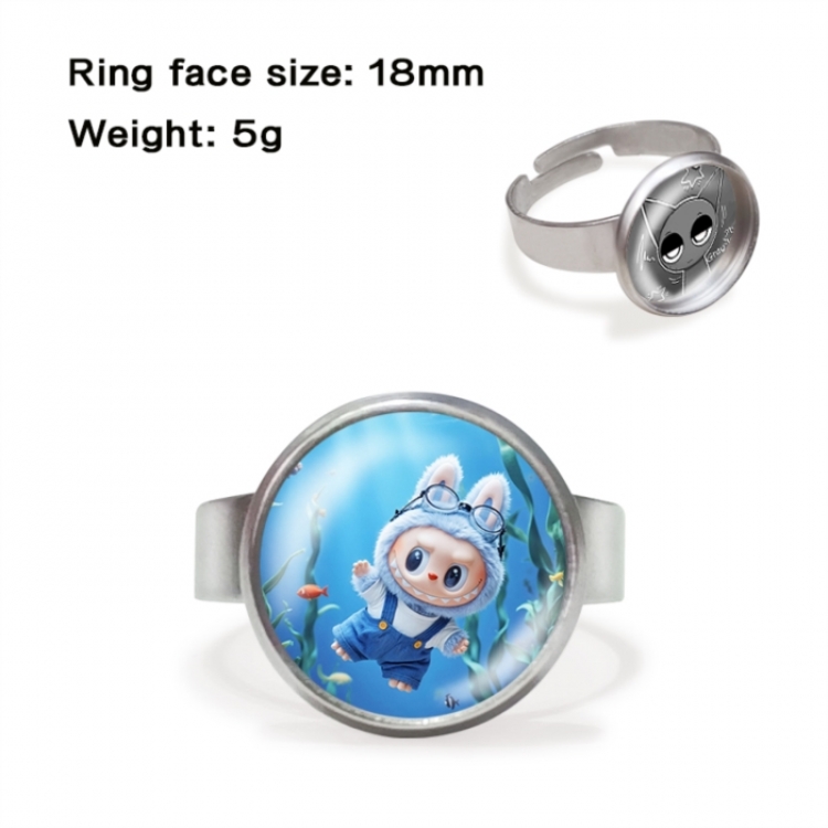 LABUBU Anime peripheral gemstone ring price for 5 pcs