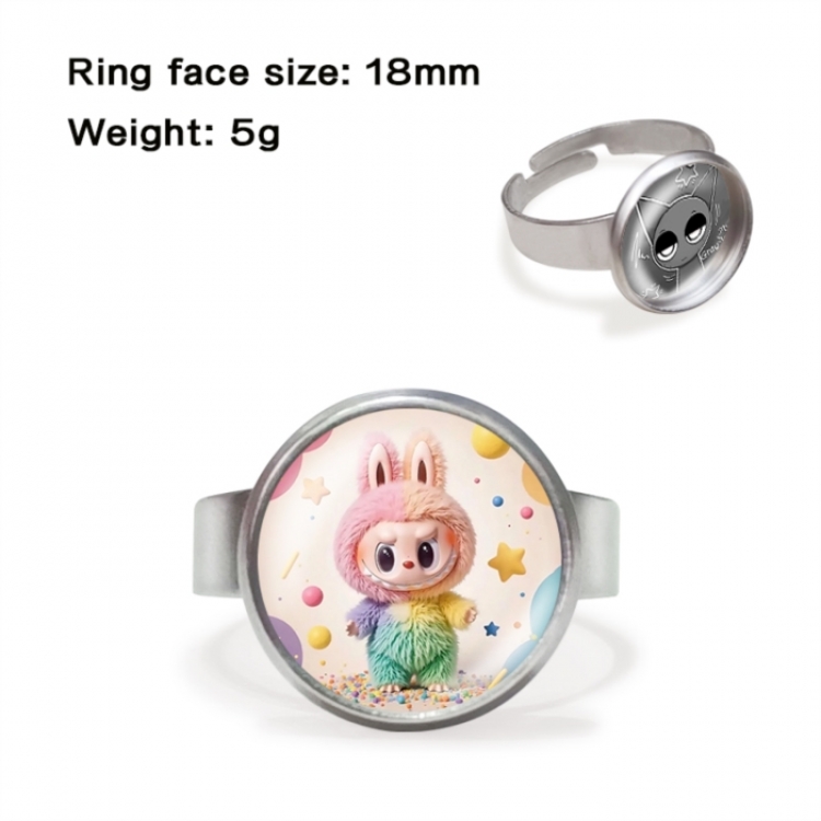 LABUBU Anime peripheral gemstone ring price for 5 pcs