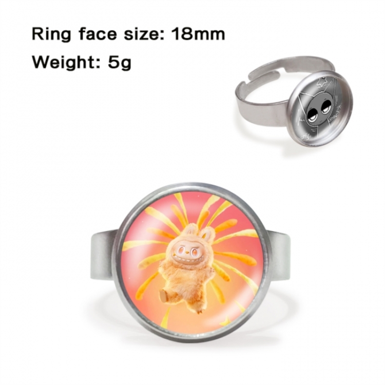 LABUBU Anime peripheral gemstone ring price for 5 pcs