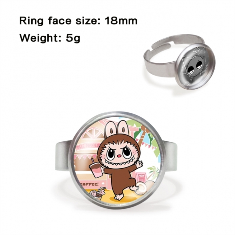LABUBU Anime peripheral gemstone ring price for 5 pcs