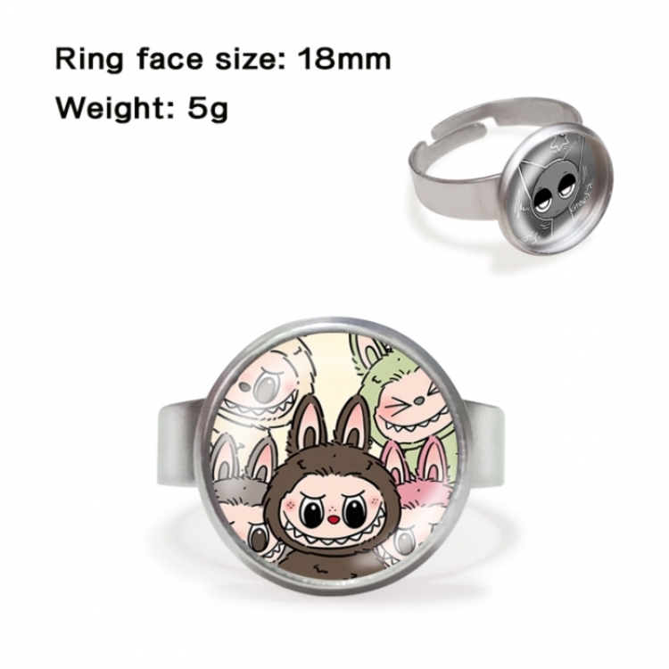 LABUBU Anime peripheral gemstone ring price for 5 pcs