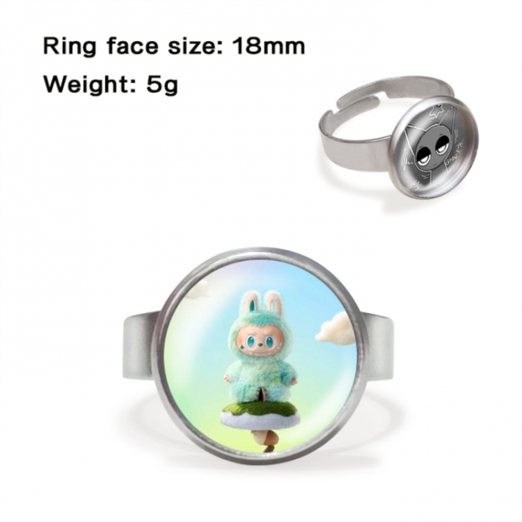 LABUBU Anime peripheral gemstone ring price for 5 pcs