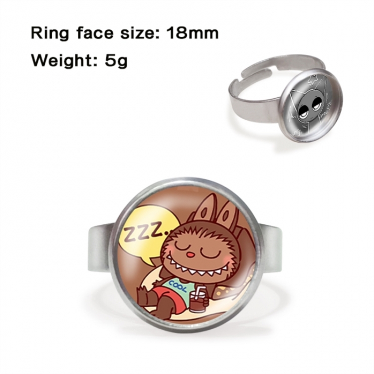 LABUBU Anime peripheral gemstone ring price for 5 pcs