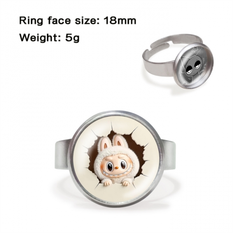 LABUBU Anime peripheral gemstone ring price for 5 pcs