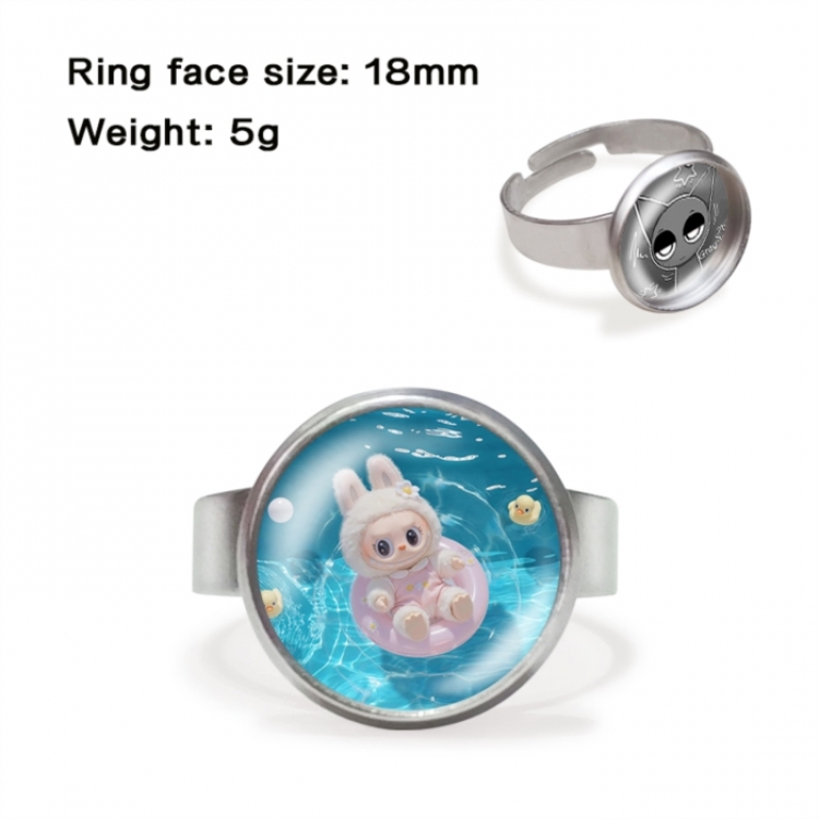LABUBU Anime peripheral gemstone ring price for 5 pcs