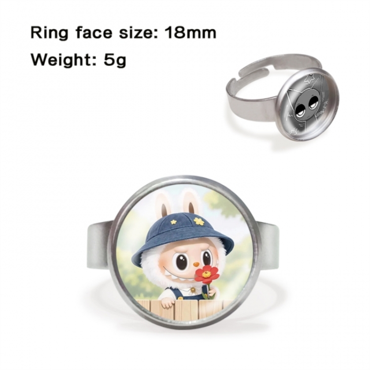 LABUBU Anime peripheral gemstone ring price for 5 pcs