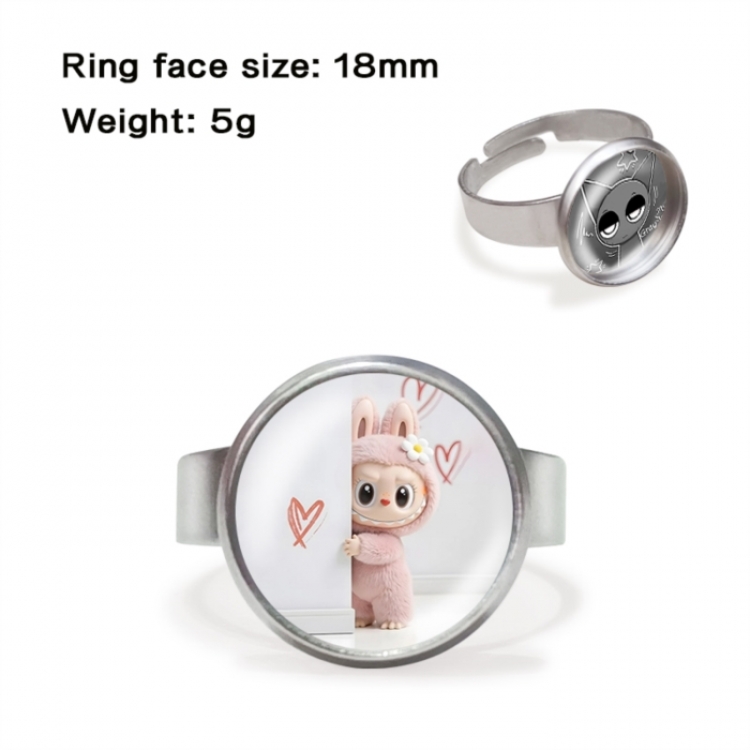 LABUBU Anime peripheral gemstone ring price for 5 pcs