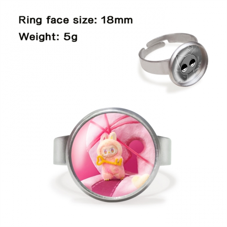 LABUBU Anime peripheral gemstone ring price for 5 pcs