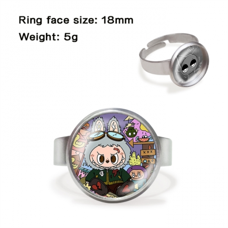 LABUBU Anime peripheral gemstone ring price for 5 pcs