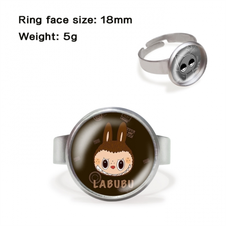 LABUBU Anime peripheral gemstone ring price for 5 pcs