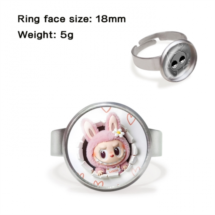 LABUBU Anime peripheral gemstone ring price for 5 pcs