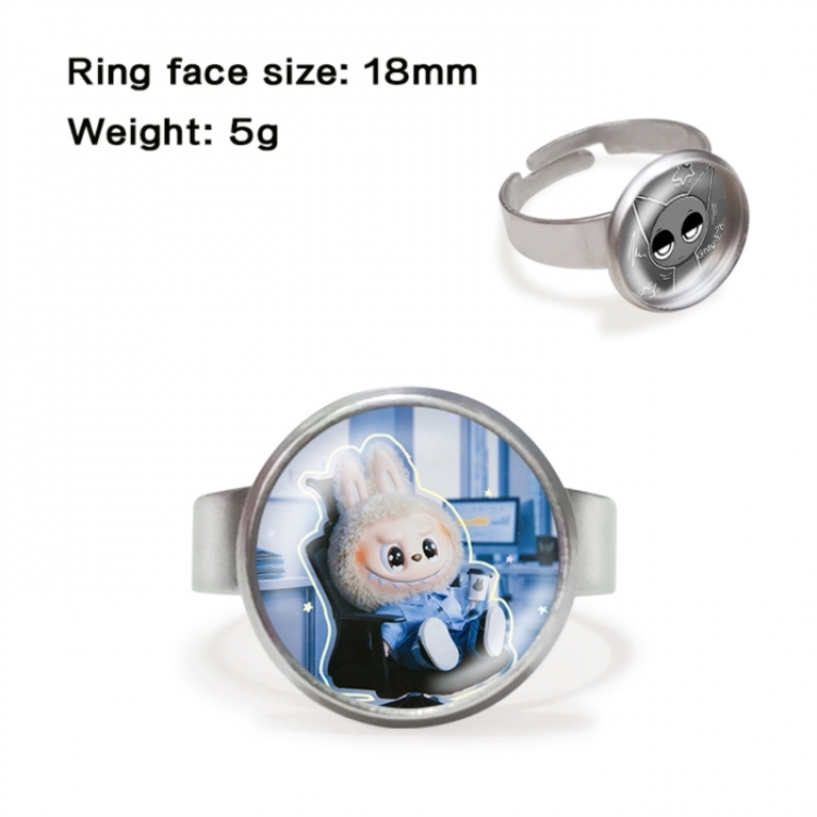 LABUBU Anime peripheral gemstone ring price for 5 pcs