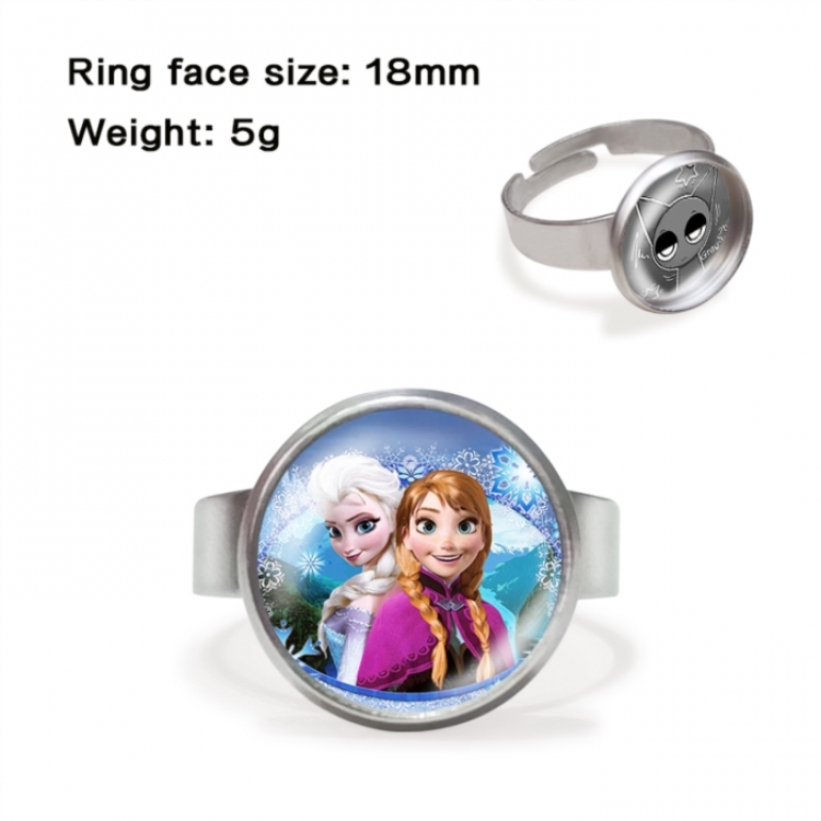 Frozen Anime peripheral gemstone ring price for 5 pcs