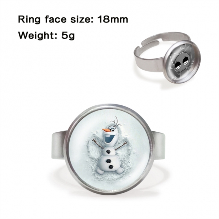 Frozen Anime peripheral gemstone ring price for 5 pcs