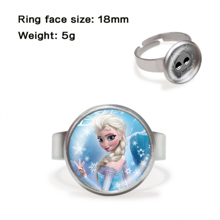 Frozen Anime peripheral gemstone ring price for 5 pcs