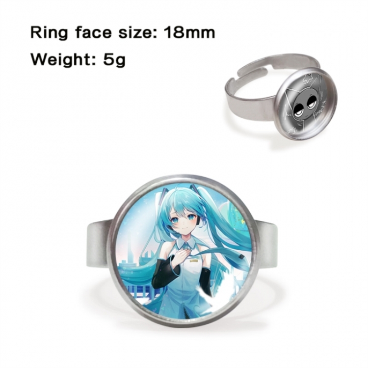 Hatsune Miku Anime peripheral gemstone ring price for 5 pcs