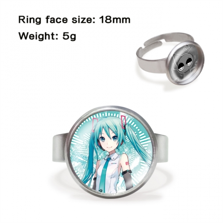 Hatsune Miku Anime peripheral gemstone ring price for 5 pcs