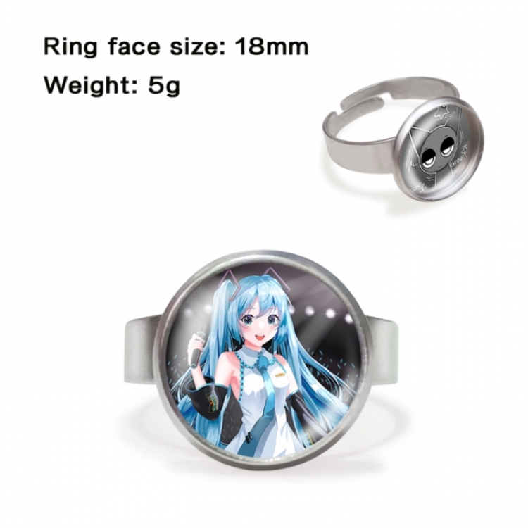 Hatsune Miku Anime peripheral gemstone ring price for 5 pcs
