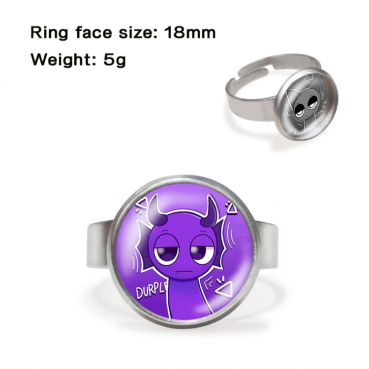 Sprunki Anime peripheral gemstone ring price for 5 pcs
