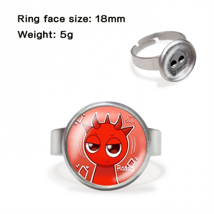 Sprunki Anime peripheral gemstone ring price for 5 pcs
