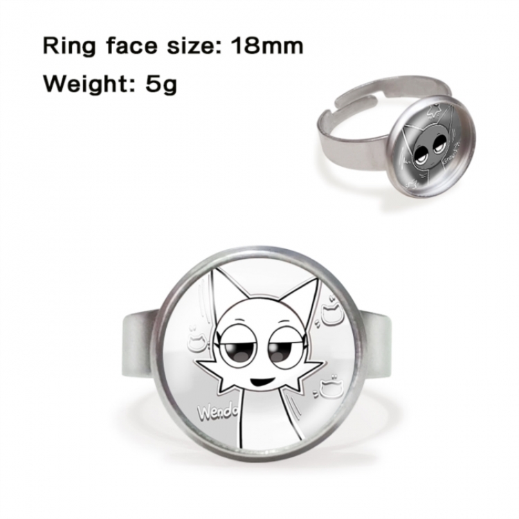 Sprunki Anime peripheral gemstone ring price for 5 pcs