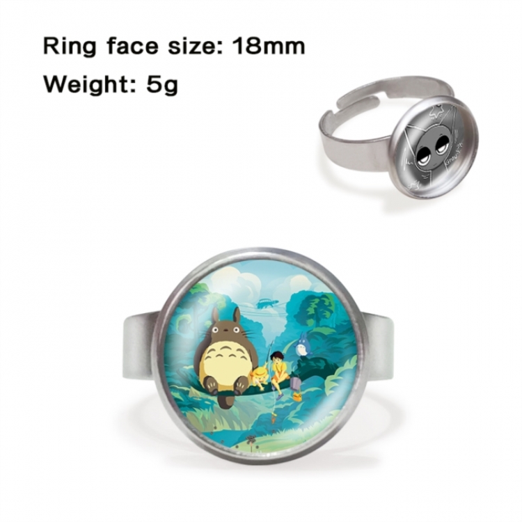 TOTORO Anime peripheral gemstone ring price for 5 pcs